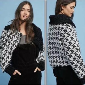 ANTHROPOLOGIE Sleeping on Snow Abby Cardigan Cape XS/S NWT